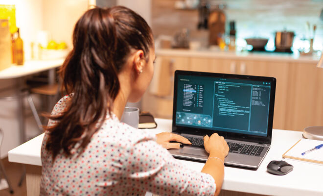 lady with laptop